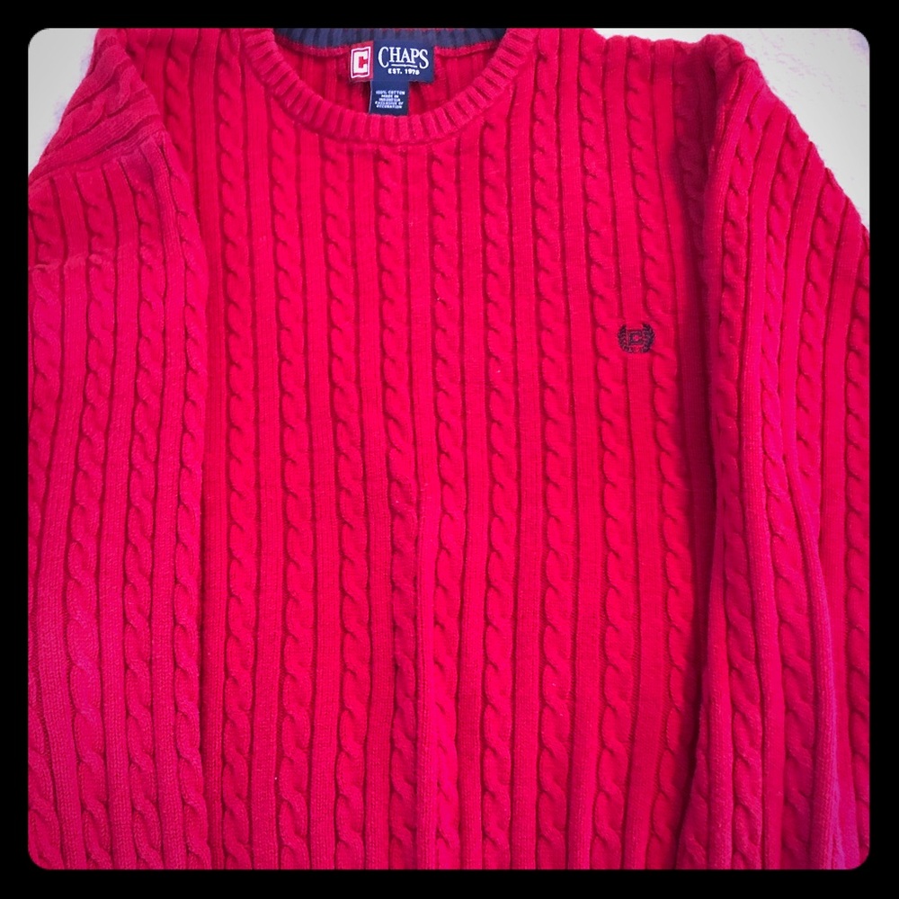 Chaps cable knit sweater